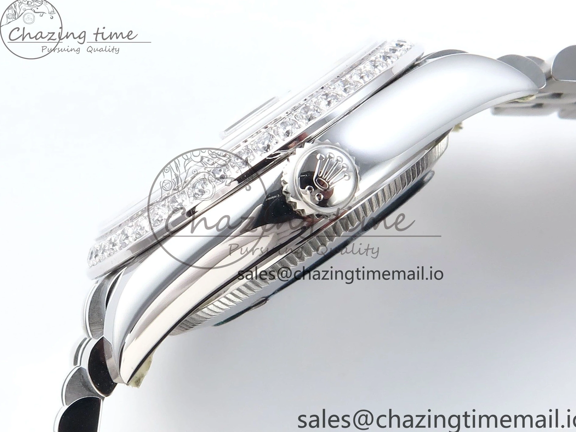 0109 Bright DateJust 31 278384RBR ARF 1:1 Best Edition 904L Steel Green Stick Dial Diamonds Bezel on SS Jubilee Bracelet ETA 450